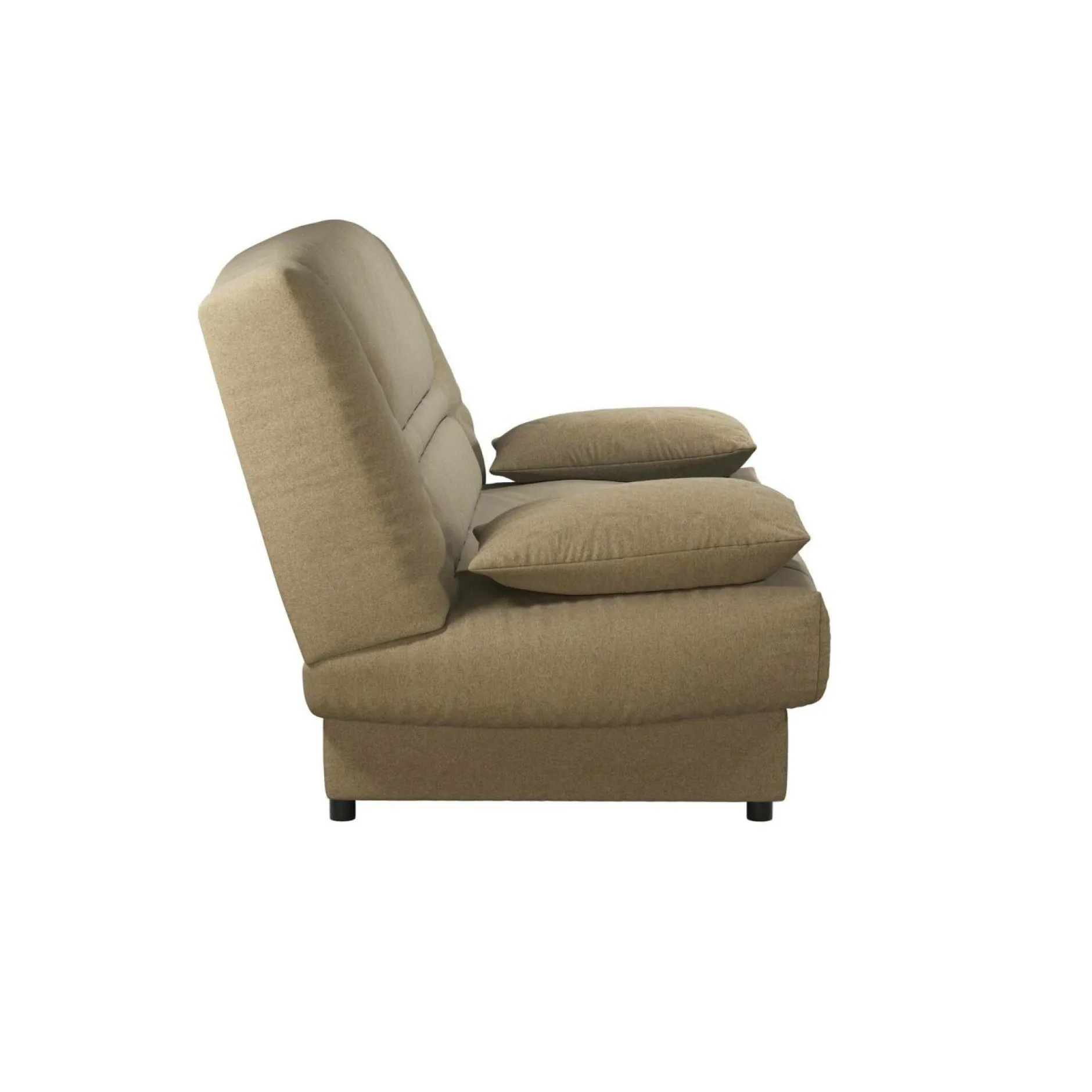 Clic-Clac>Camif Canapé clic-clac tissu matelas 13 cm Garance - Taupe