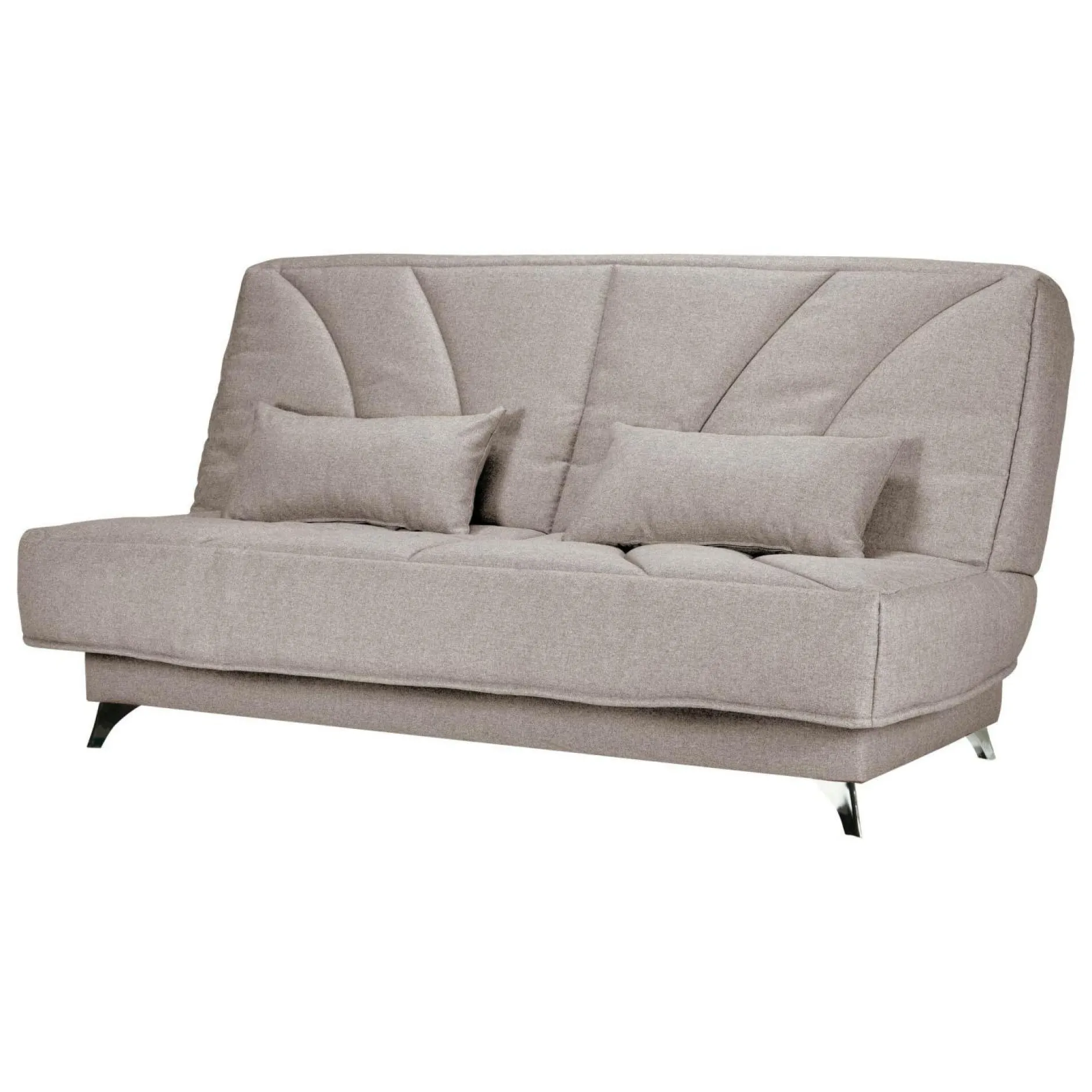 Clic-Clac>Camif Canapé clic-clac tissu matelas Bultex 14 cm Gipsy - Taupe