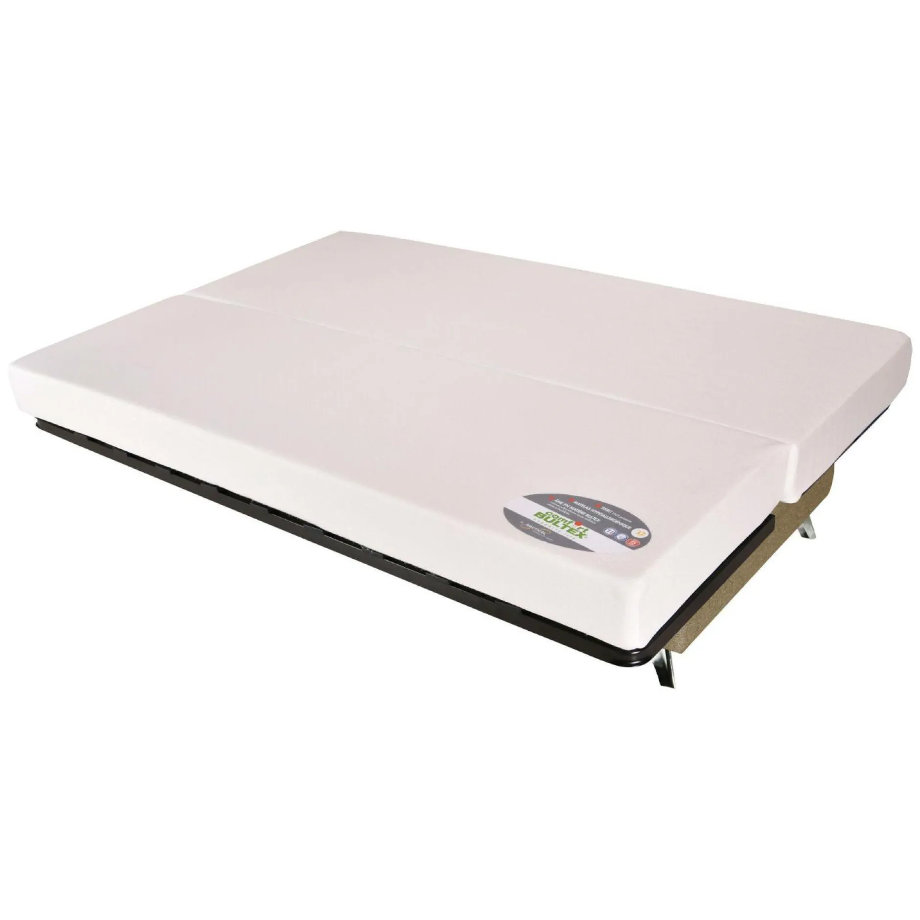 Clic-Clac>Camif Canapé clic-clac tissu matelas Bultex 14 cm Gipsy - Sable