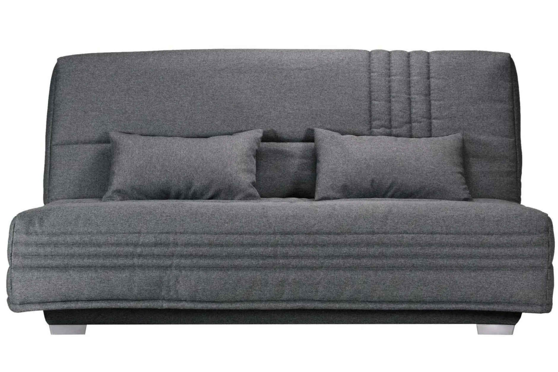 Clic-Clac>Camif Canapé clic-clac tissu matelas 17 cm Genay - Gris Foncé