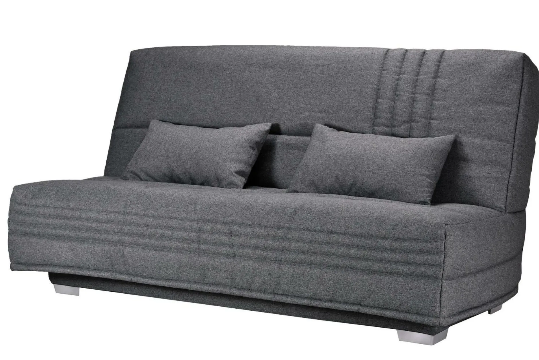 Clic-Clac>Camif Canapé clic-clac tissu matelas 17 cm Genay - Gris Foncé