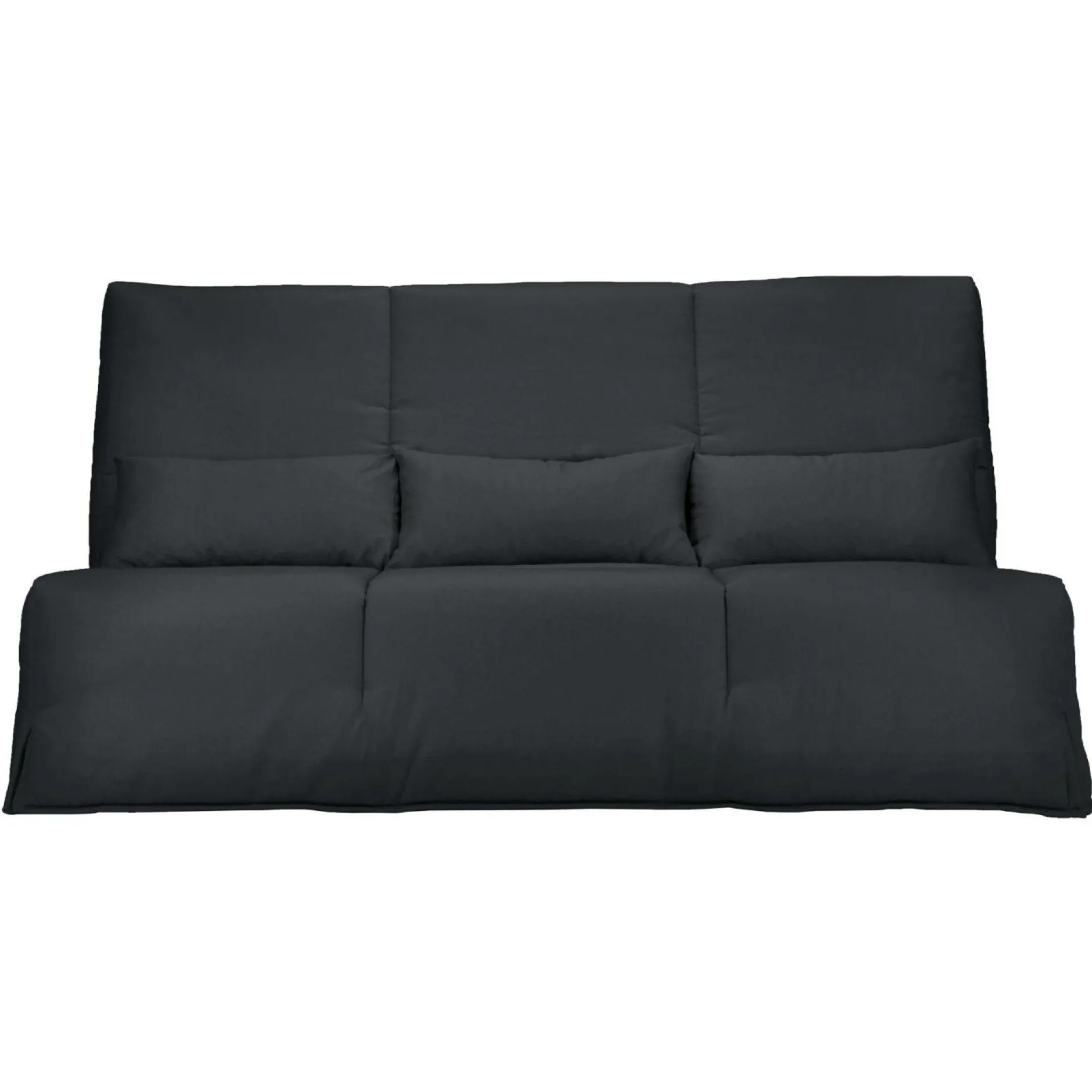 Clic-Clac>Camif Canapé clic-clac tissu matelas 15 cm Gaya - - 130 x 190 cm Anthracite