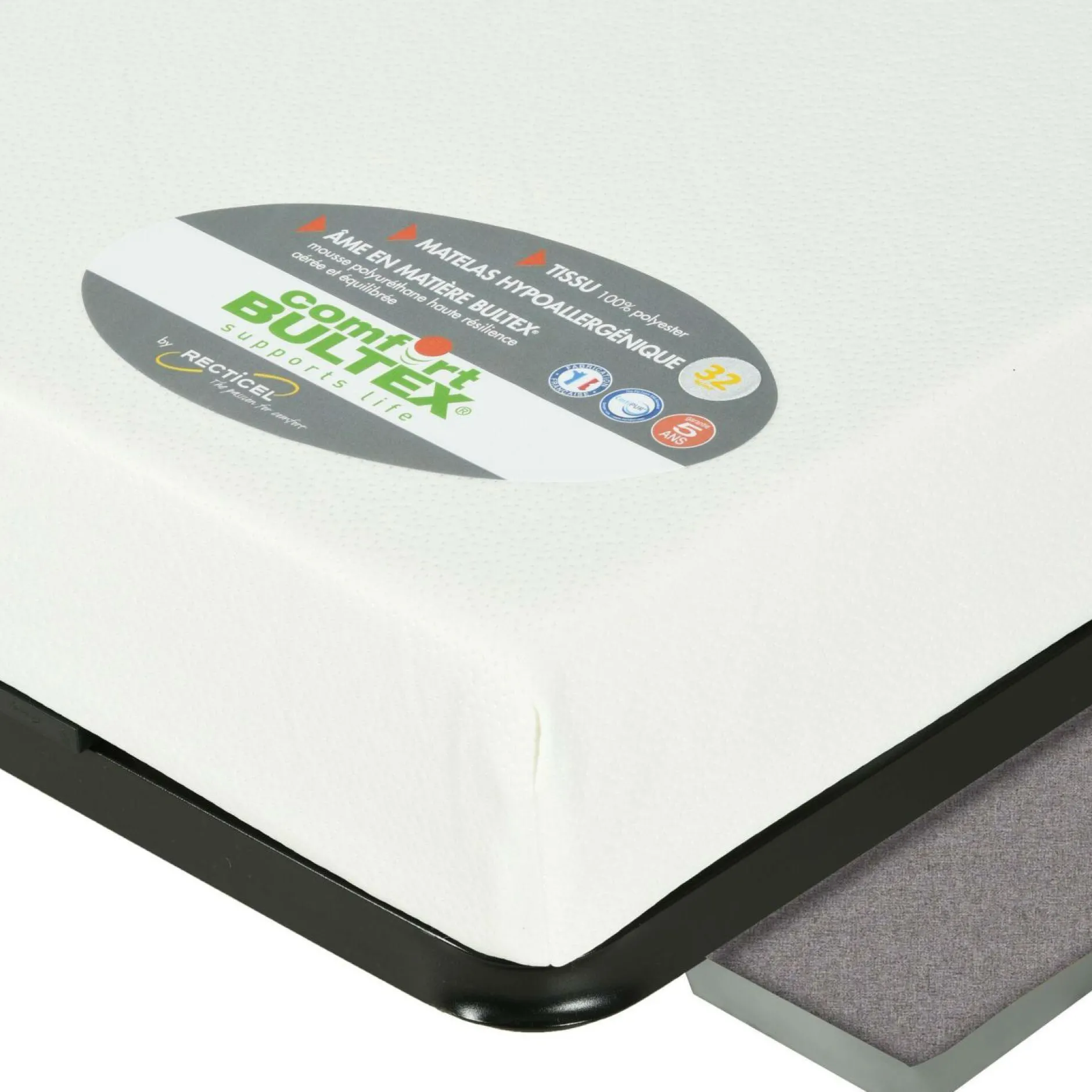 Clic-Clac>Camif Canapé clic-clac tissu matelas Bultex 14 cm Gizia - - 140 x 190 cm Sable