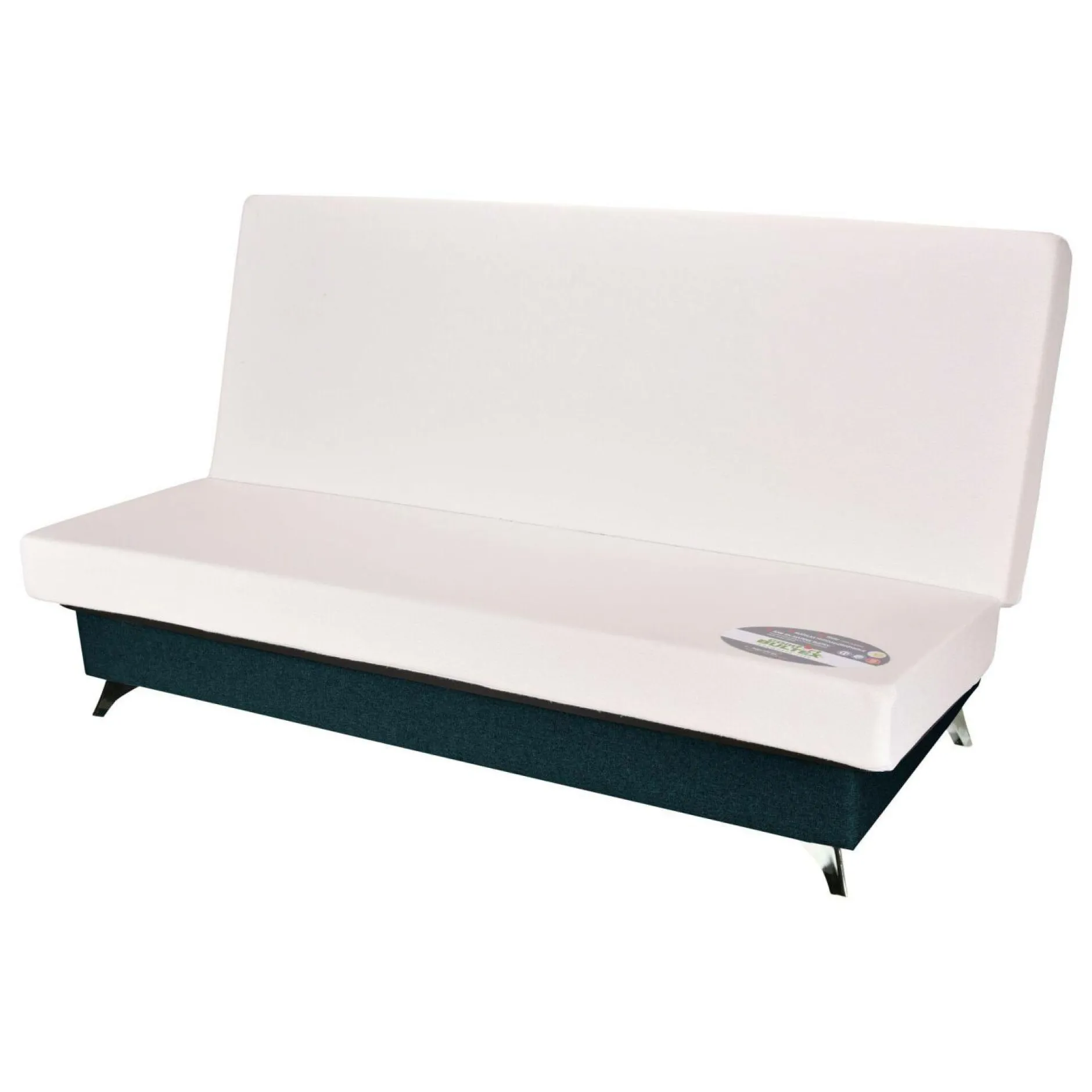 Clic-Clac>Camif Canapé clic-clac tissu matelas Bultex 14 cm Gipsy - Bleu Marine