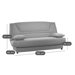 Clic-Clac></noscript>Camif Canapé clic-clac tissu matelas 13 cm Garance - Sable