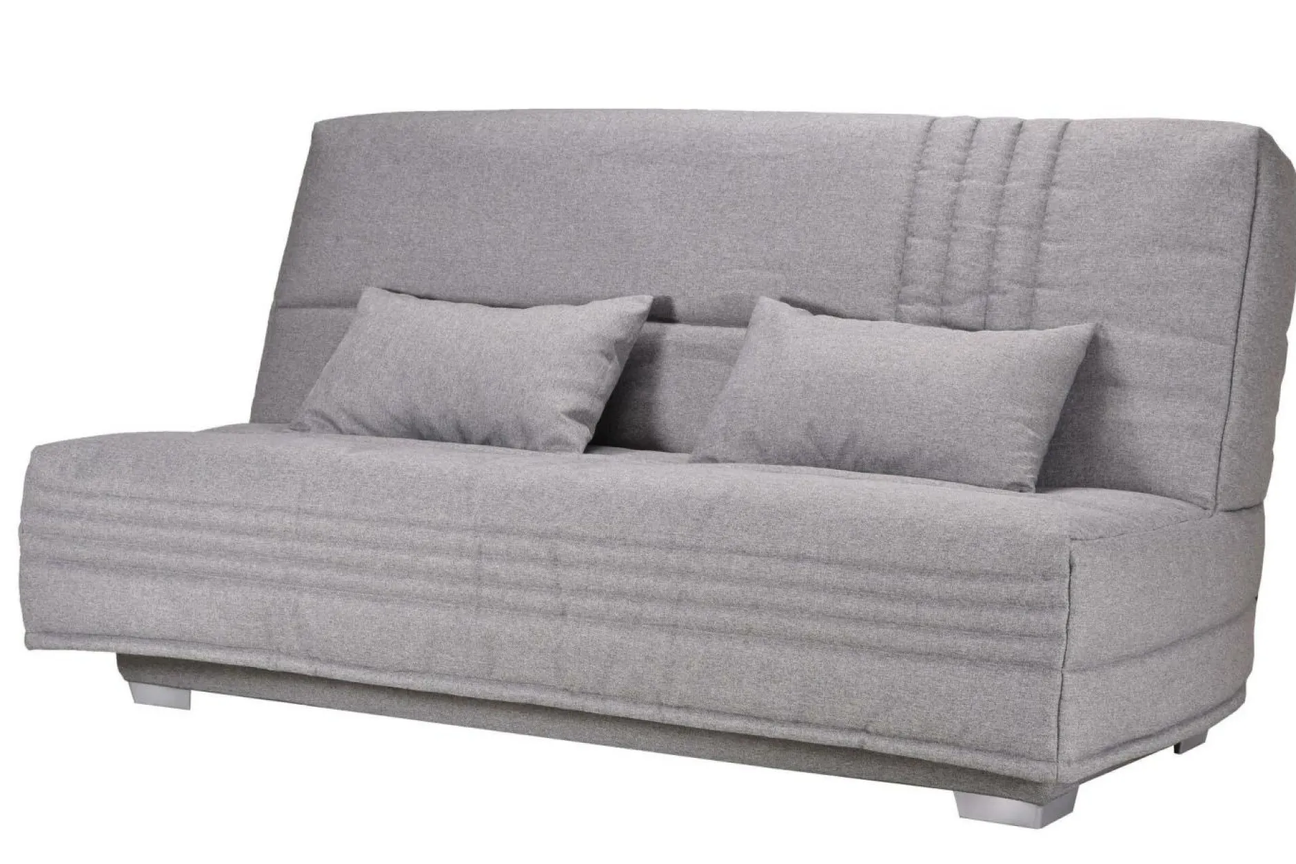Clic-Clac>Camif Canapé clic-clac tissu matelas 17 cm Genay - Gris Clair