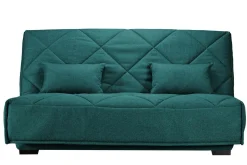 Clic-Clac>Camif Canapé clic-clac tissu matelas Bultex 15 cm Gina - Bleu Canard