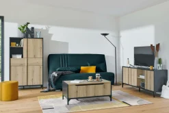 Clic-Clac>Camif Canapé clic-clac tissu matelas 17 cm Genay - Bleu Marine