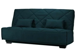 Clic-Clac>Camif Canapé clic-clac tissu matelas Bultex 15 cm Gina - Bleu Marine