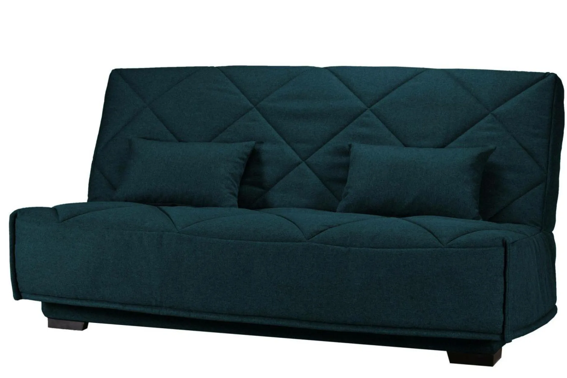 Clic-Clac>Camif Canapé clic-clac tissu matelas Bultex 15 cm Gina - Bleu Marine