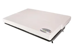 Clic-Clac></noscript>Camif Canapé clic-clac tissu matelas Bultex 14 cm Gipsy - Gris Clair