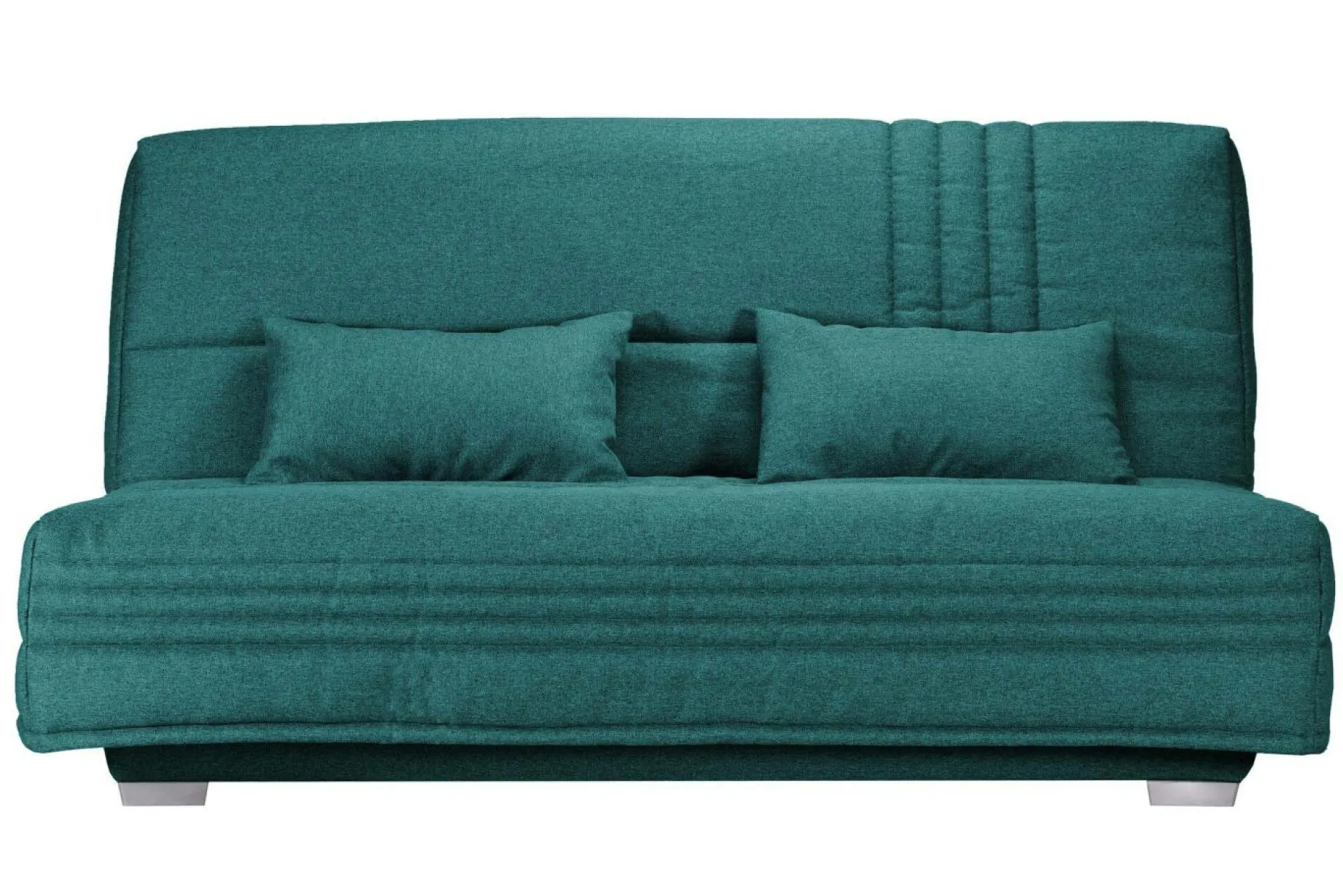 Clic-Clac>Camif Canapé clic-clac tissu matelas 17 cm Genay - Bleu Canard
