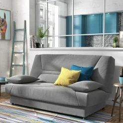 Clic-Clac>Camif Canapé clic-clac tissu matelas 13 cm Garance - Gris Clair