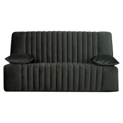 Clic-Clac>Camif Canapé clic-clac velours matelas 15 cm Oriane - - Matelas mousse HR Gris