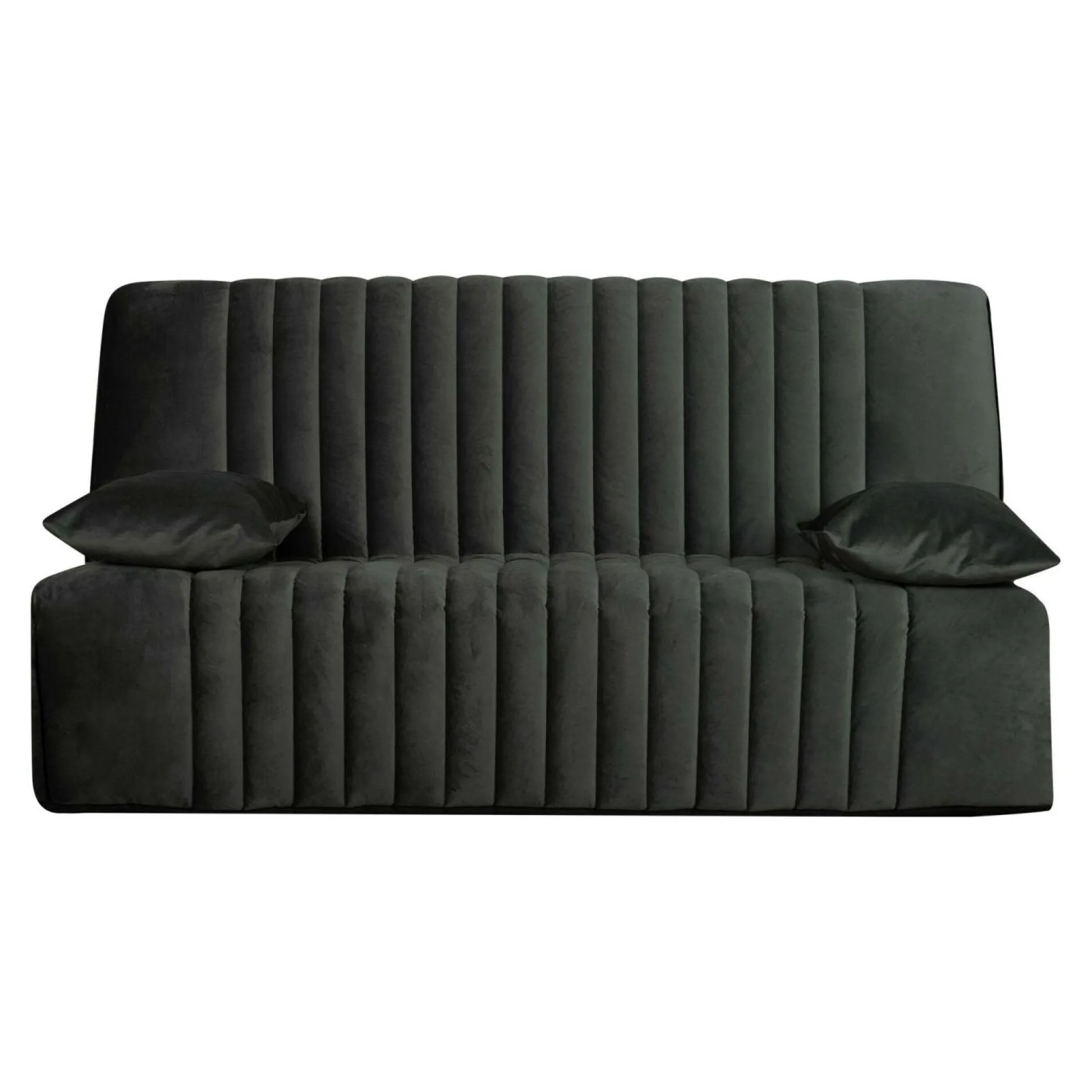 Clic-Clac>Camif Canapé clic-clac velours matelas 15 cm Oriane - - Matelas mousse HR Gris