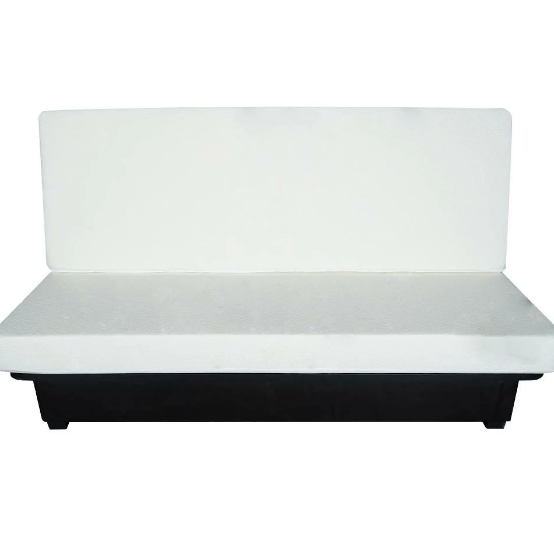 Clic-Clac>Camif Canapé clic-clac velours matelas 15 cm Oriane - - Matelas mousse HR Gris