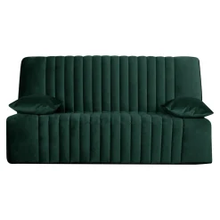 Clic-Clac>Camif Canapé clic-clac velours matelas 15 cm Oriane - - Matelas mousse HR Vert Emeraude