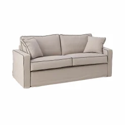 Canapés Fixes>Camif Canapé convertible coton/lin déhoussable Margot - - 3 places Beige/Anthracite