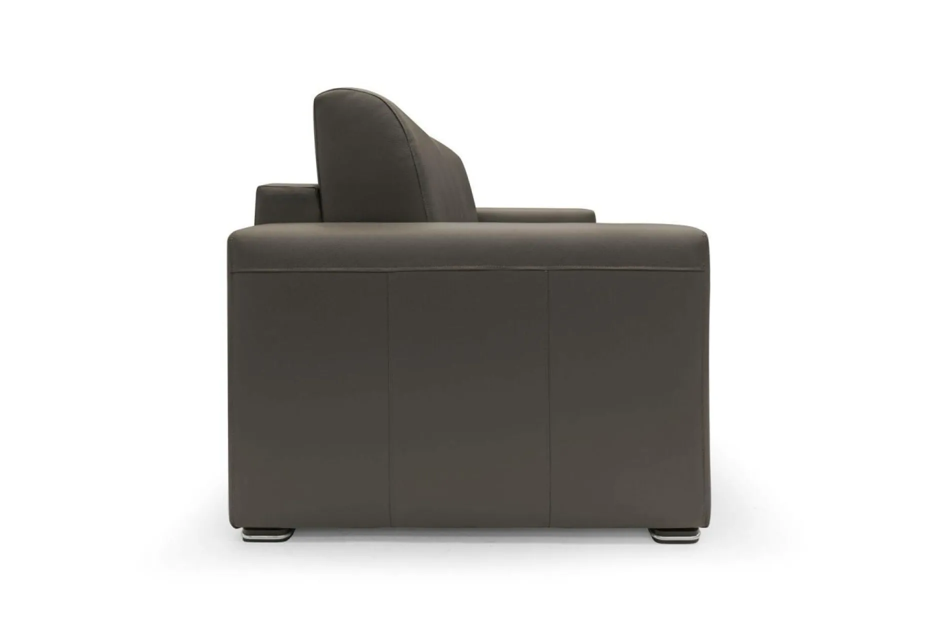 Canapés Droits>Camif Canapé convertible cuir Aubin - - Grand 3 places Chocolat