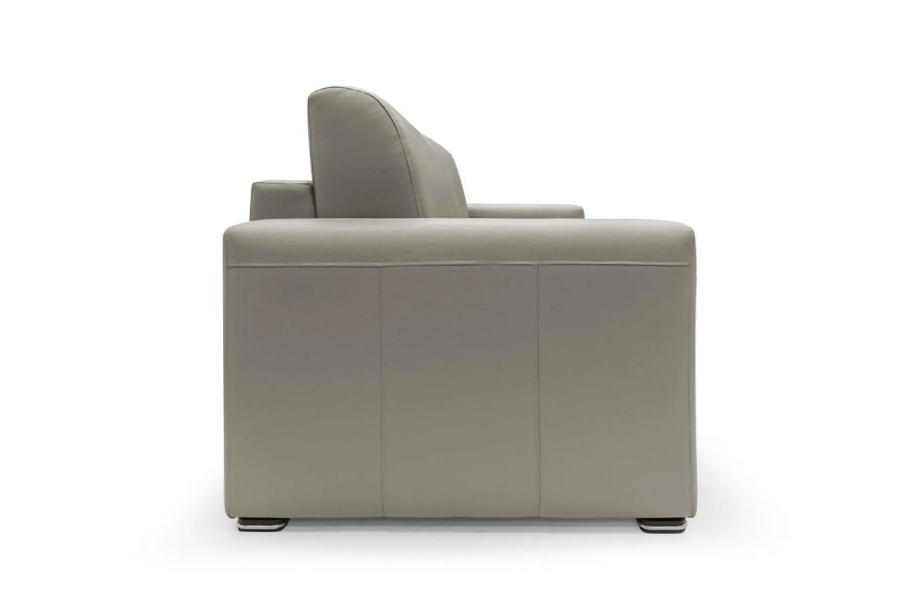 Canapés Droits>Camif Canapé convertible cuir Aubin - - Grand 3 places Cappuccino