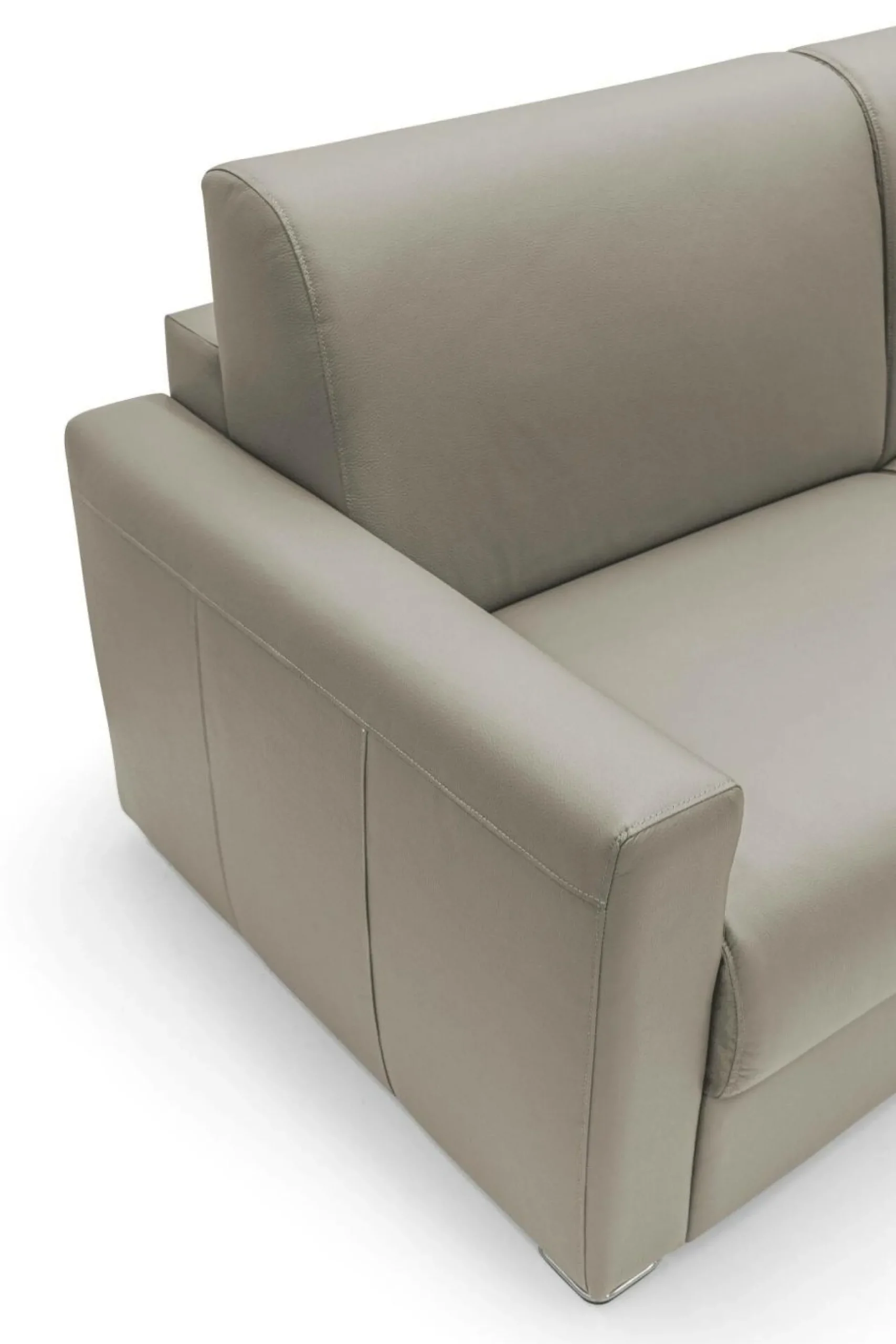 Canapés Droits>Camif Canapé convertible cuir Aubin - - 3 places Cappuccino