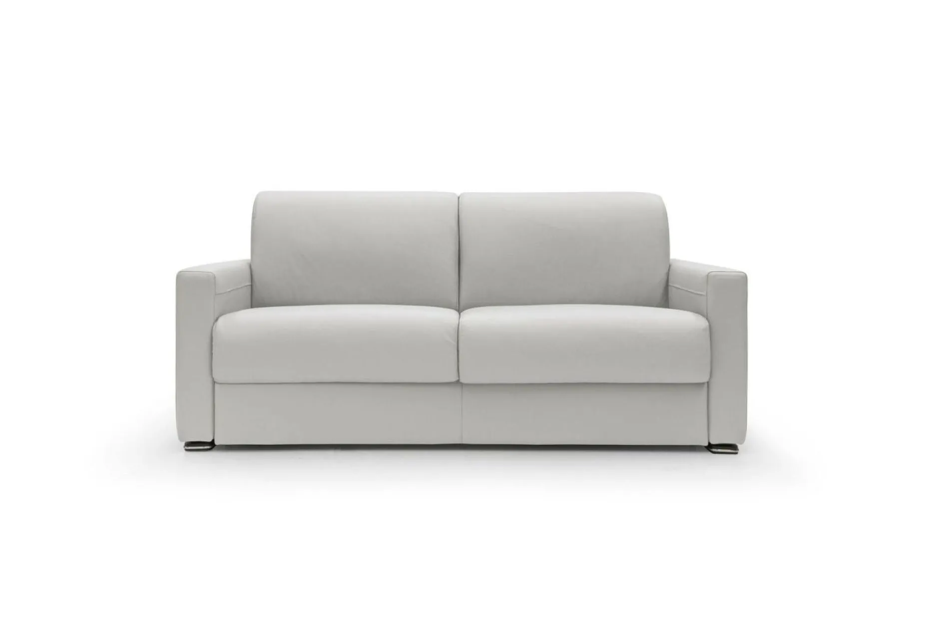 Canapés Droits>Camif Canapé convertible cuir Aubin - - Grand 2 places Blanc