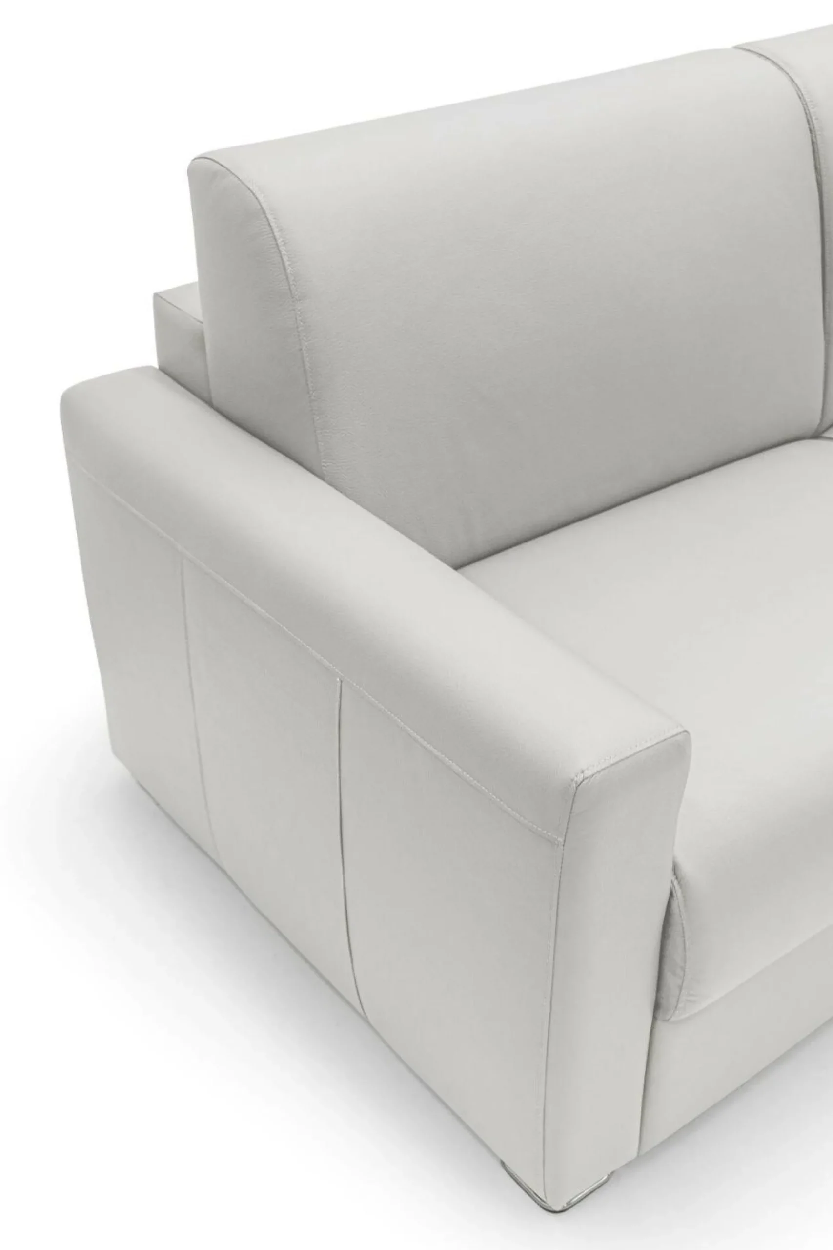 Canapés Droits>Camif Canapé convertible cuir Aubin - - Grand 2 places Blanc