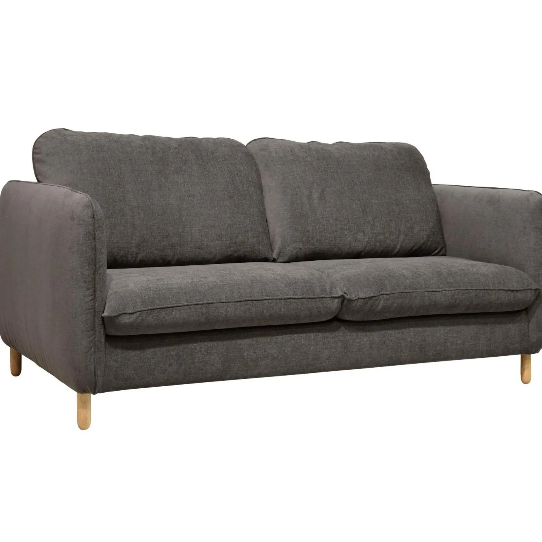 Canapés Droits>Camif Canapé convertible tissu chenillé Portimo - Gris Foncé