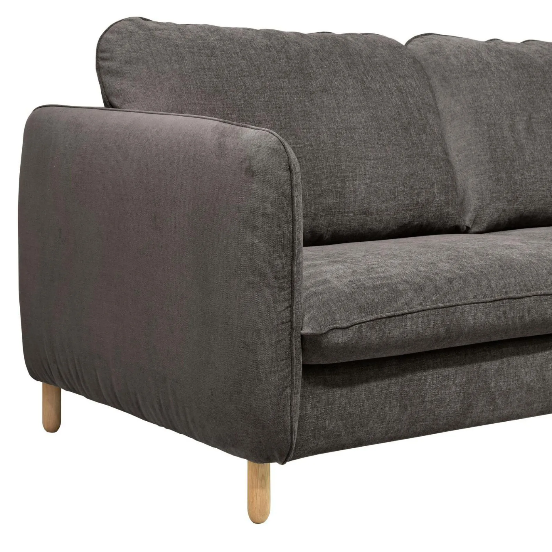 Canapés Droits>Camif Canapé convertible tissu chenillé Portimo - Gris Foncé