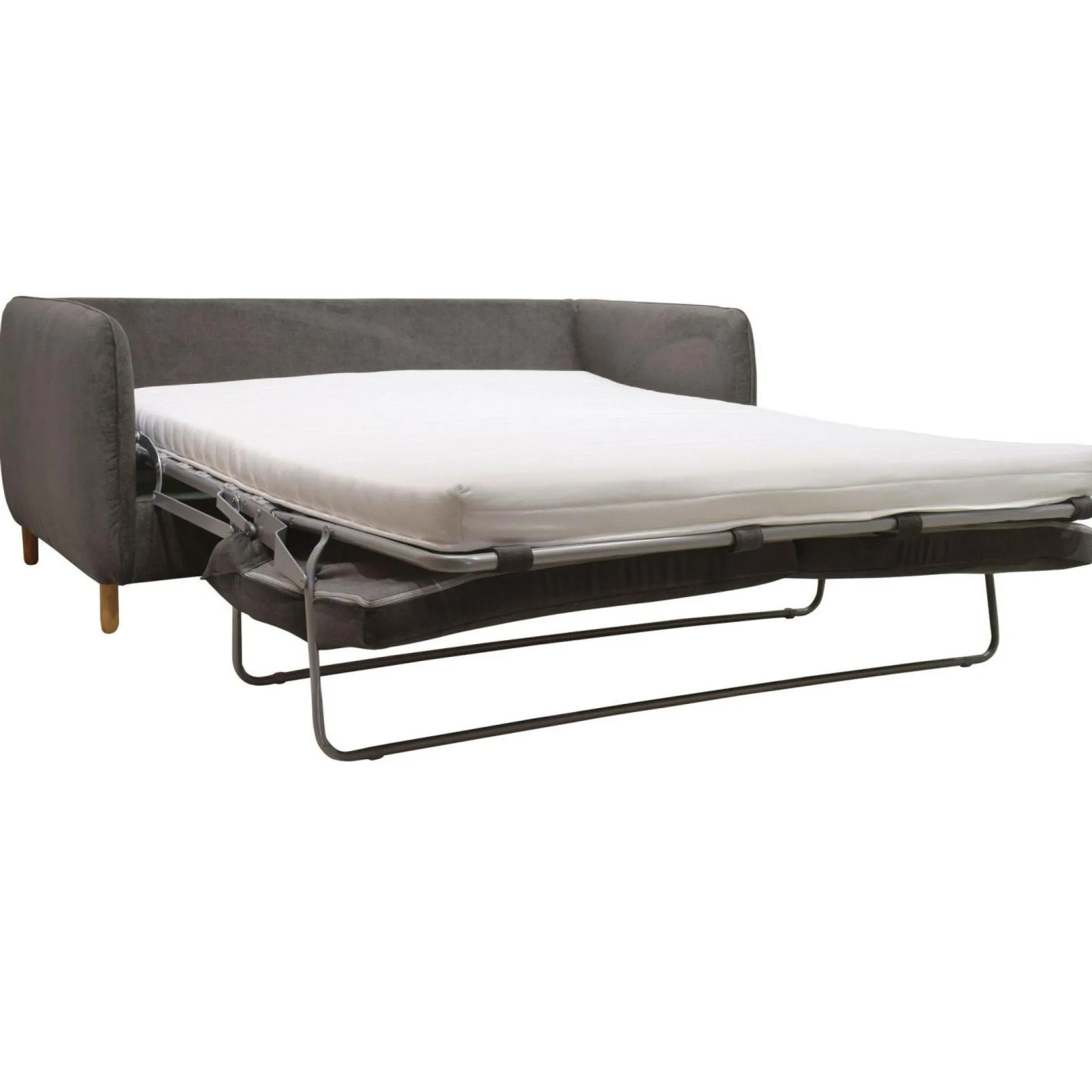 Canapés Droits>Camif Canapé convertible tissu chenillé Portimo - Gris Foncé