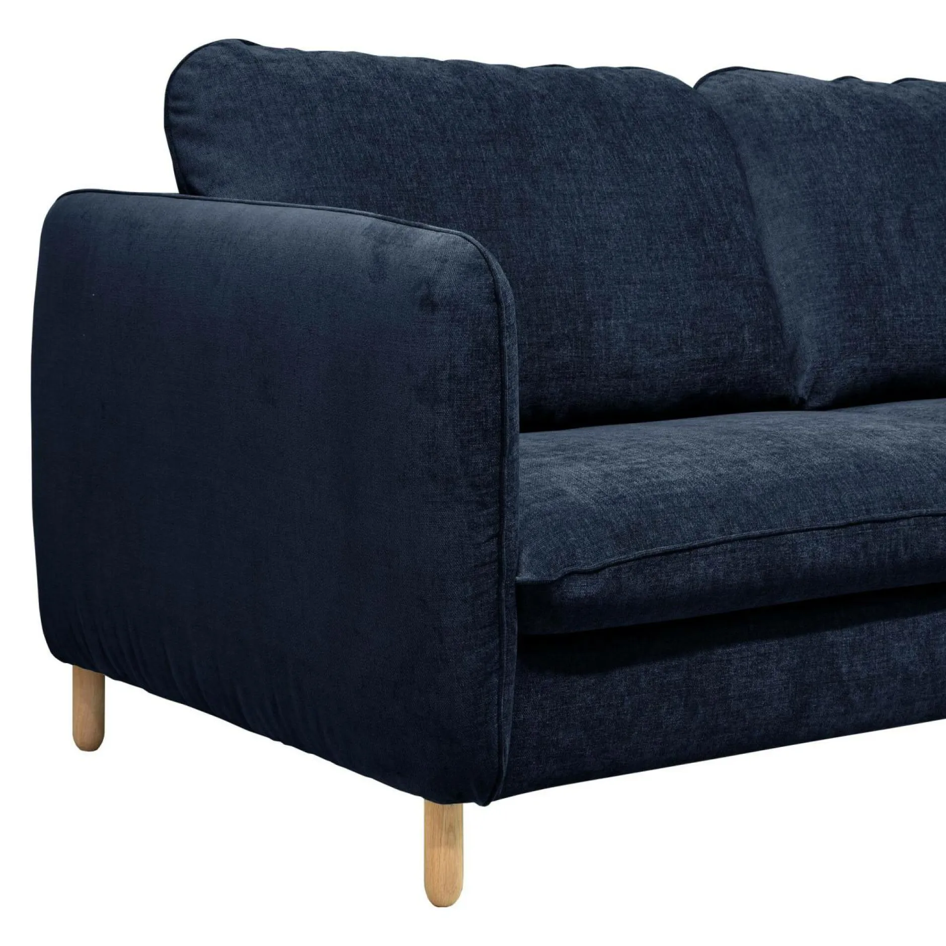 Canapés Droits>Camif Canapé convertible tissu chenillé Portimo - Marine