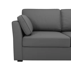 Canapés Droits></noscript>Camif Canapé convertible tissu coton déhoussable Marbella - - 2 places Gris