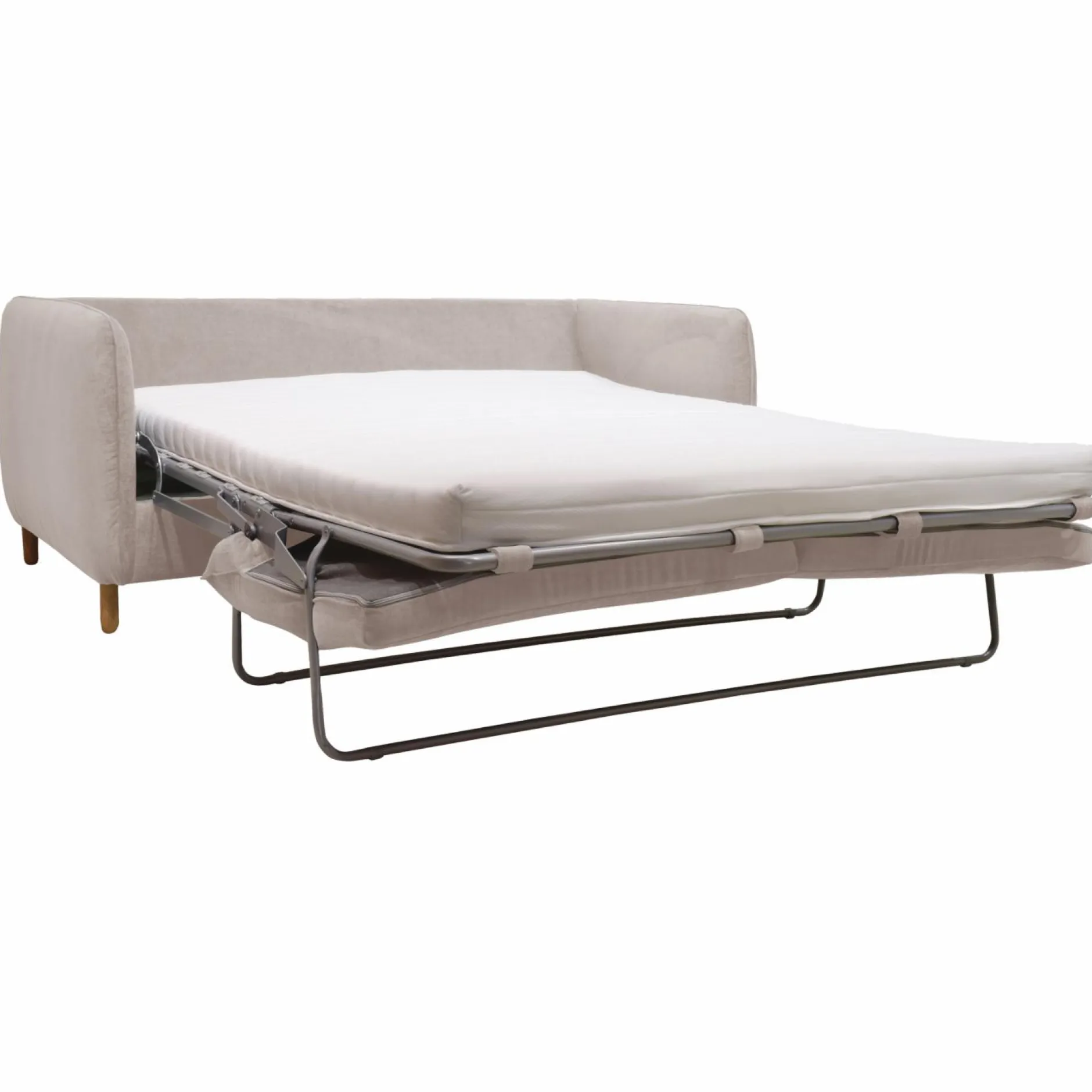 Canapés Droits>Camif Canapé convertible tissu chenillé Portimo - Gris Clair