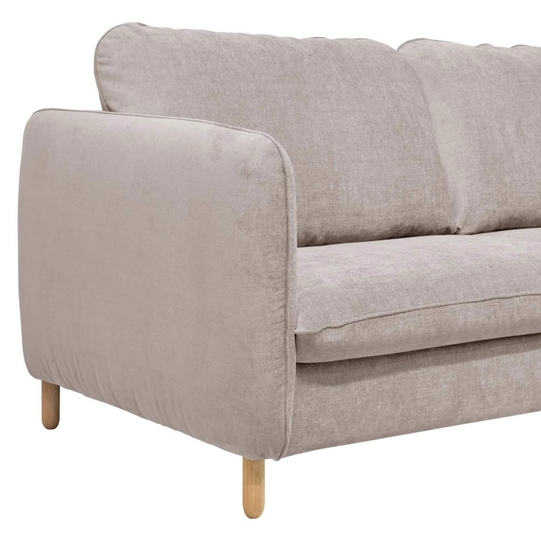 Canapés Droits>Camif Canapé convertible tissu chenillé Portimo - Gris Clair