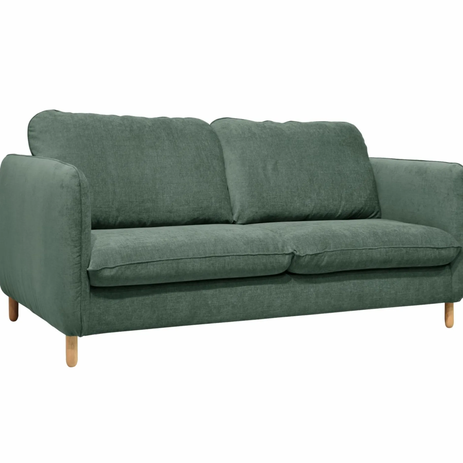 Canapés Droits>Camif Canapé convertible tissu chenillé Portimo - Vert de gris