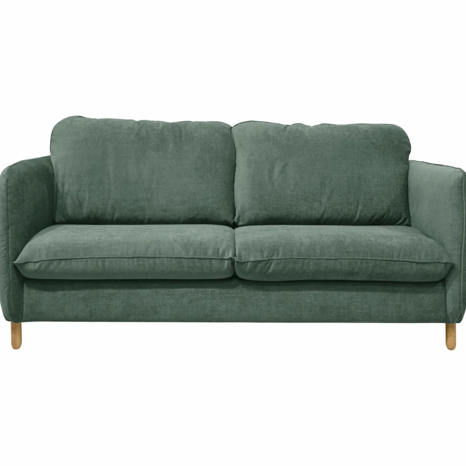 Canapés Droits>Camif Canapé convertible tissu chenillé Portimo - Vert de gris