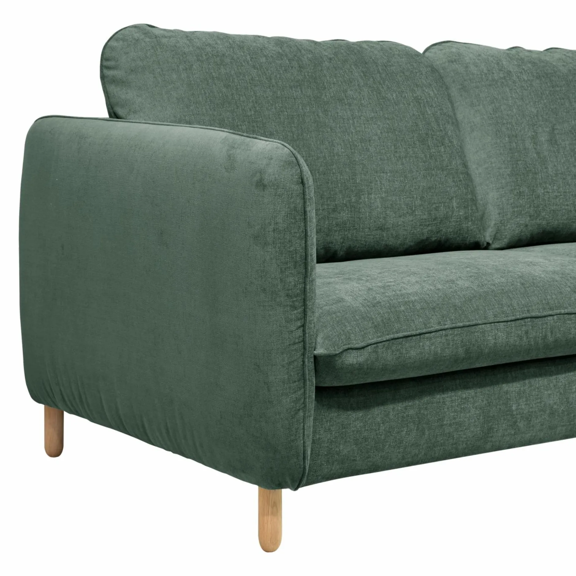 Canapés Droits>Camif Canapé convertible tissu chenillé Portimo - Vert de gris