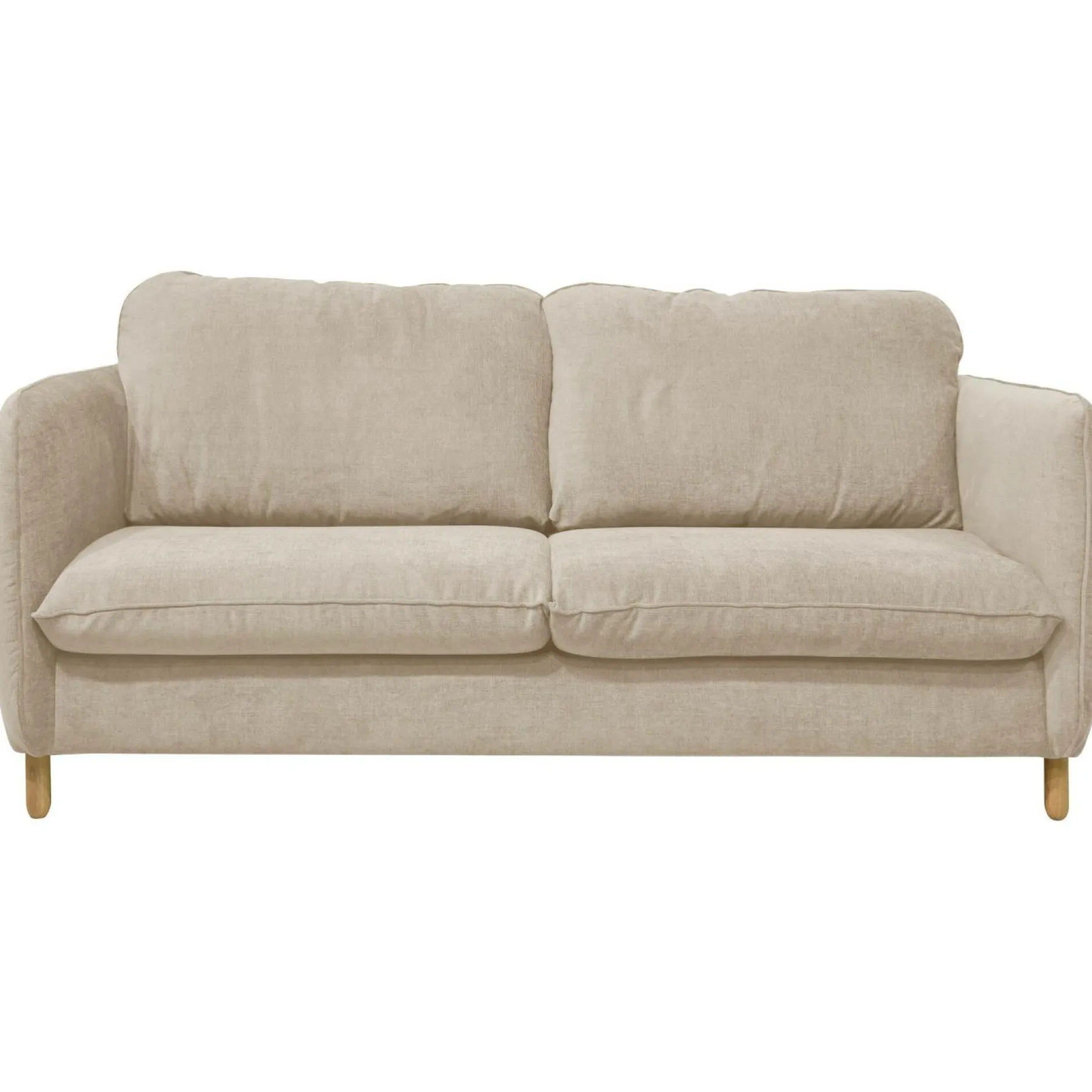 Canapés Droits>Camif Canapé convertible tissu chenillé Portimo - Ecru