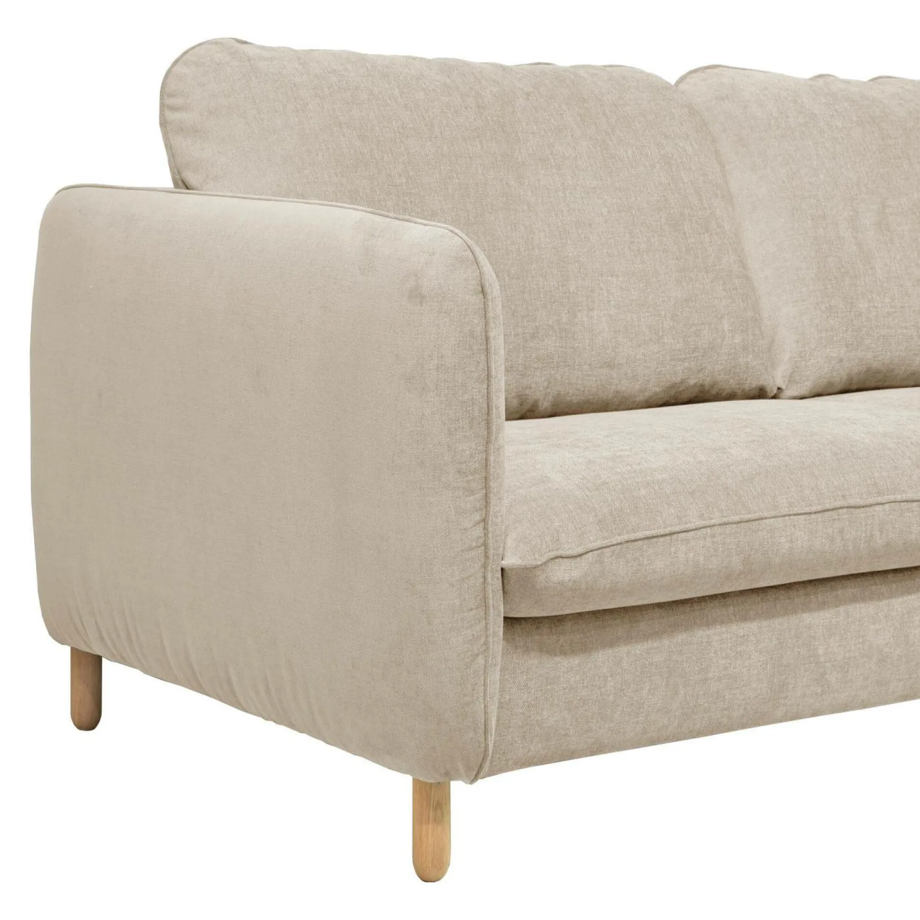 Canapés Droits>Camif Canapé convertible tissu chenillé Portimo - Ecru