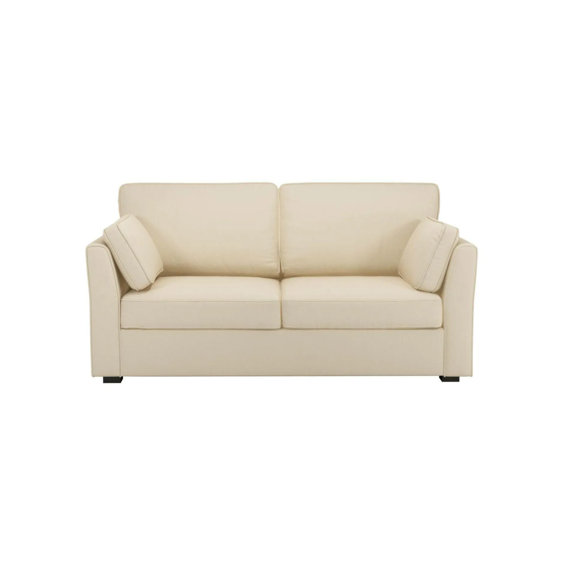Canapés Droits>Camif Canapé convertible tissu coton déhoussable Marbella - Beige - 2 places
