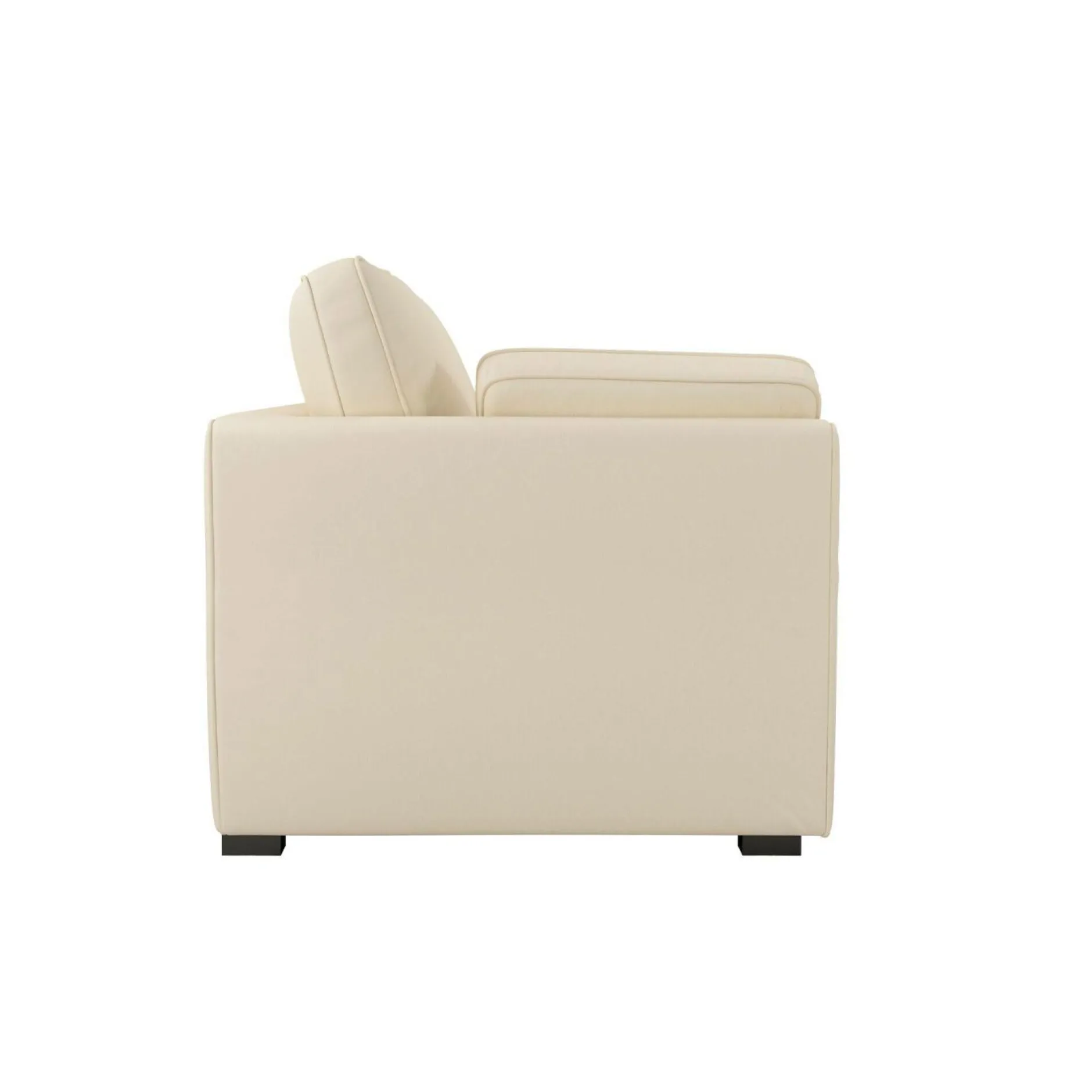Canapés Droits>Camif Canapé convertible tissu coton déhoussable Marbella - Beige - 2 places