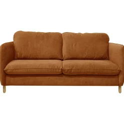 Canapés Droits>Camif Canapé convertible tissu chenillé Portimo - Ocre