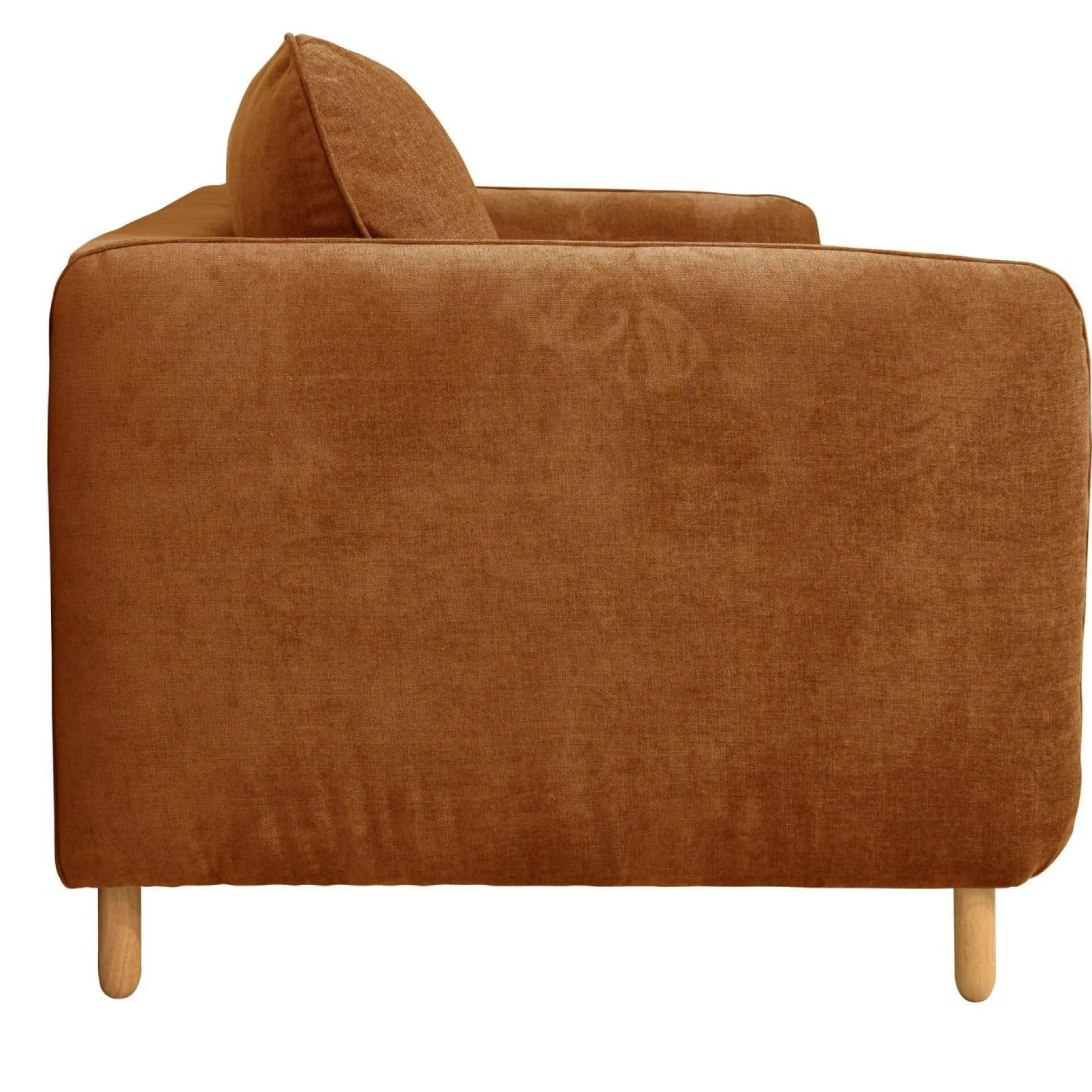 Canapés Droits>Camif Canapé convertible tissu chenillé Portimo - Ocre