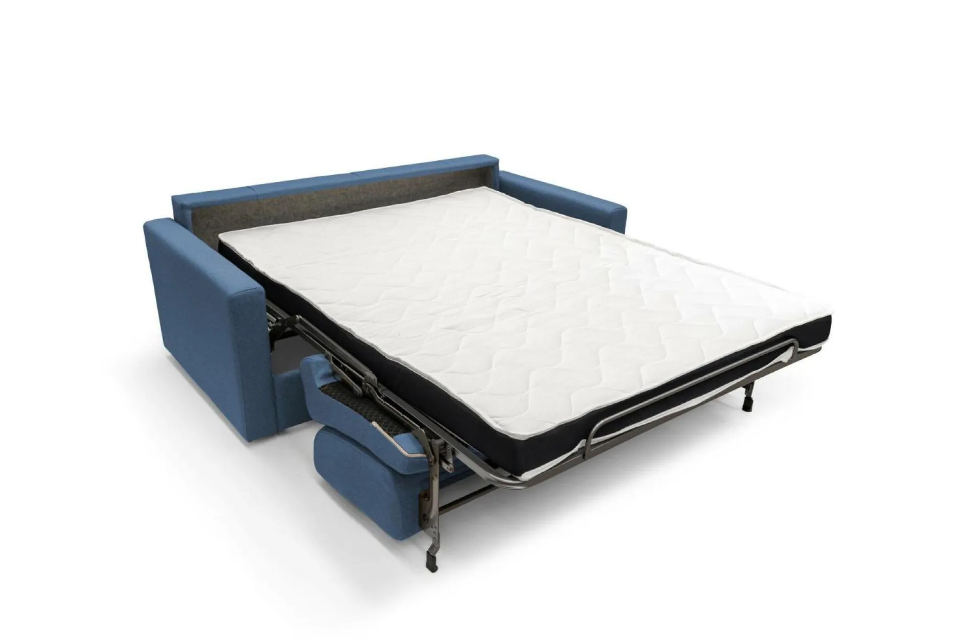 Canapés Droits>Camif Canapé convertible tissu déhoussable Aubin - - Grand 2 places Bleu