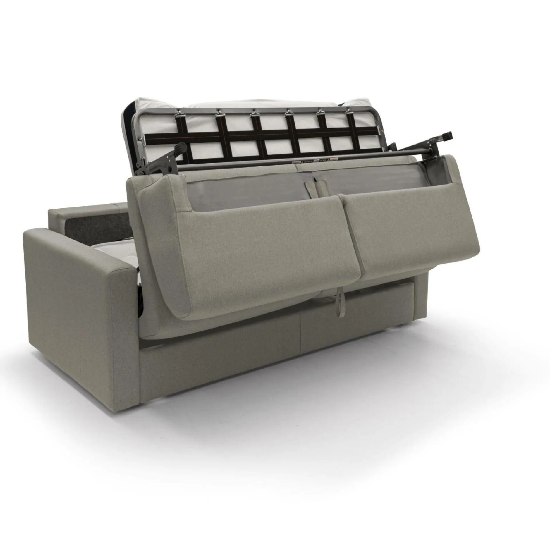 Canapés Droits>Camif Canapé convertible tissu déhoussable Aubin - - 3 places Taupe