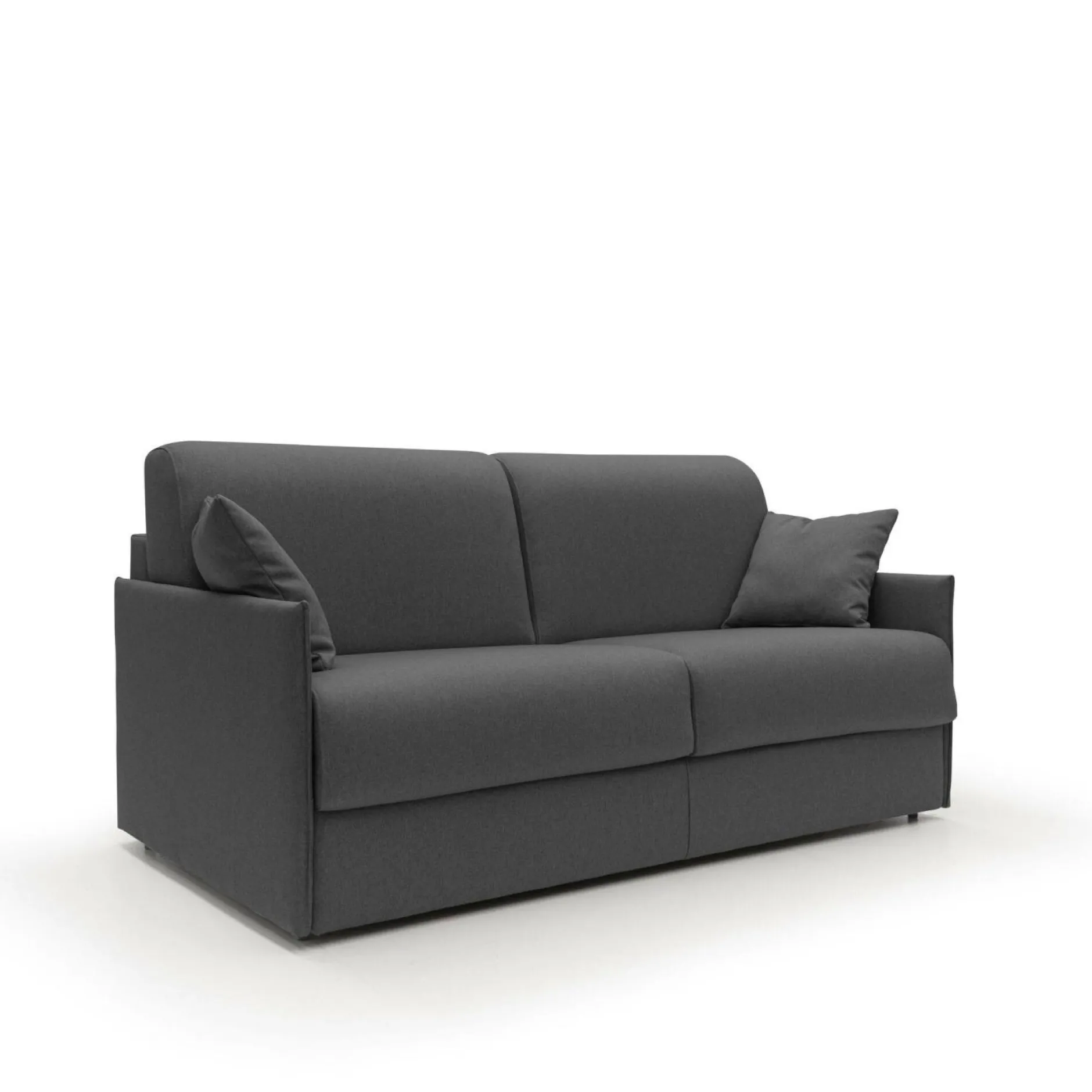Canapés Droits>Camif Canapé convertible tissu déhoussable Arthur - - Grand 2 places Anthracite