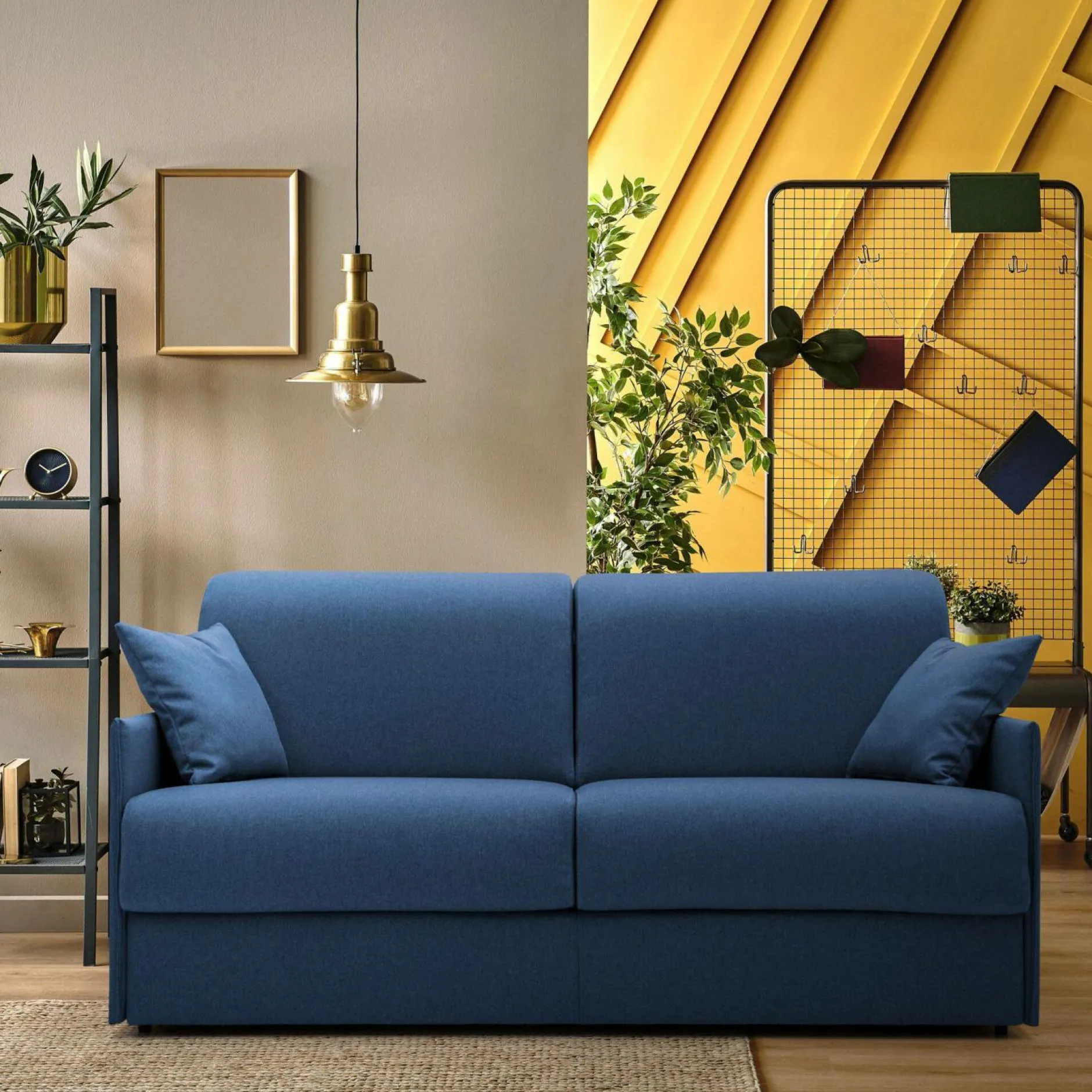 Canapés Droits>Camif Canapé convertible tissu déhoussable Arthur - - Grand 3 places Gris