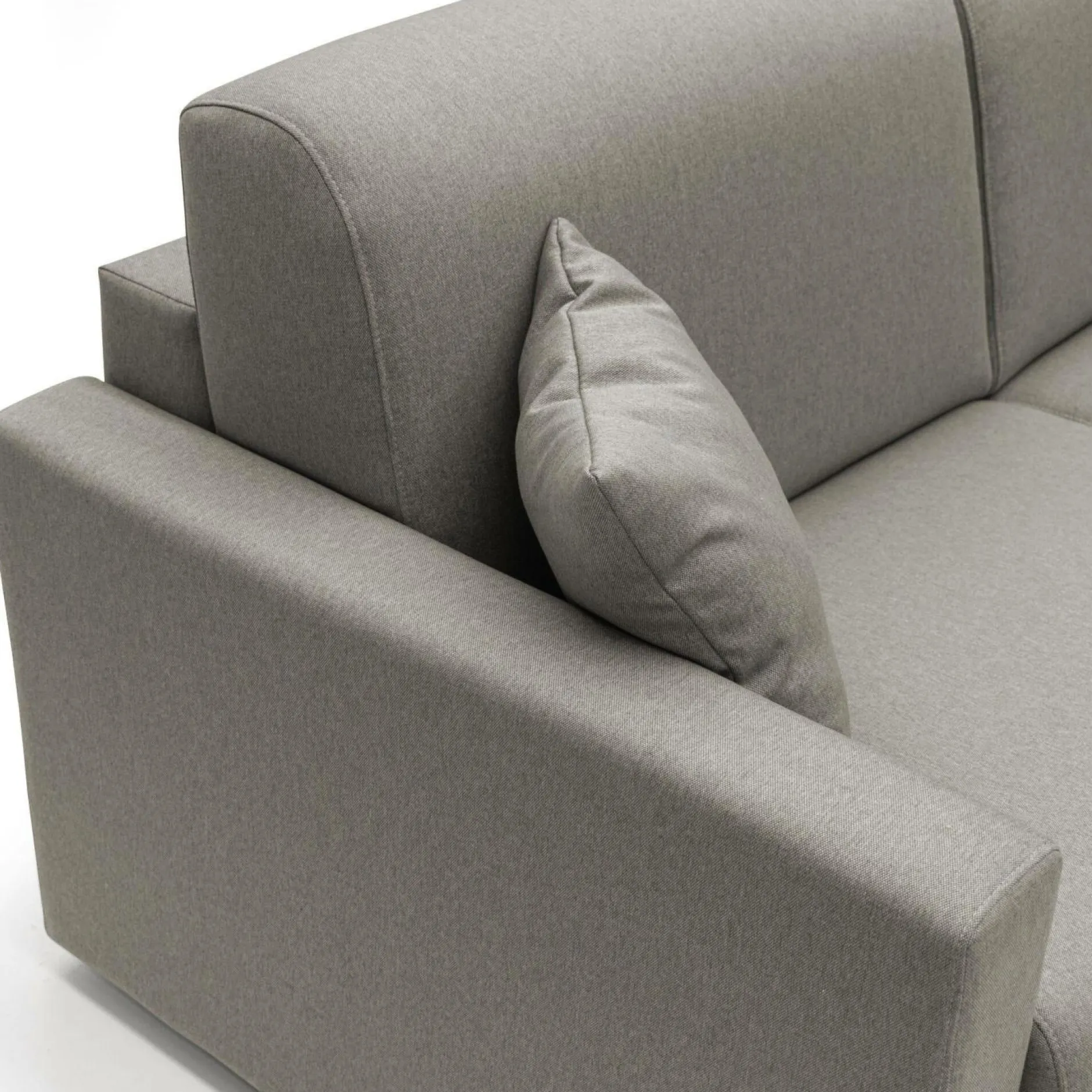 Canapés Droits>Camif Canapé convertible tissu déhoussable Aubin - - Grand 2 places Taupe