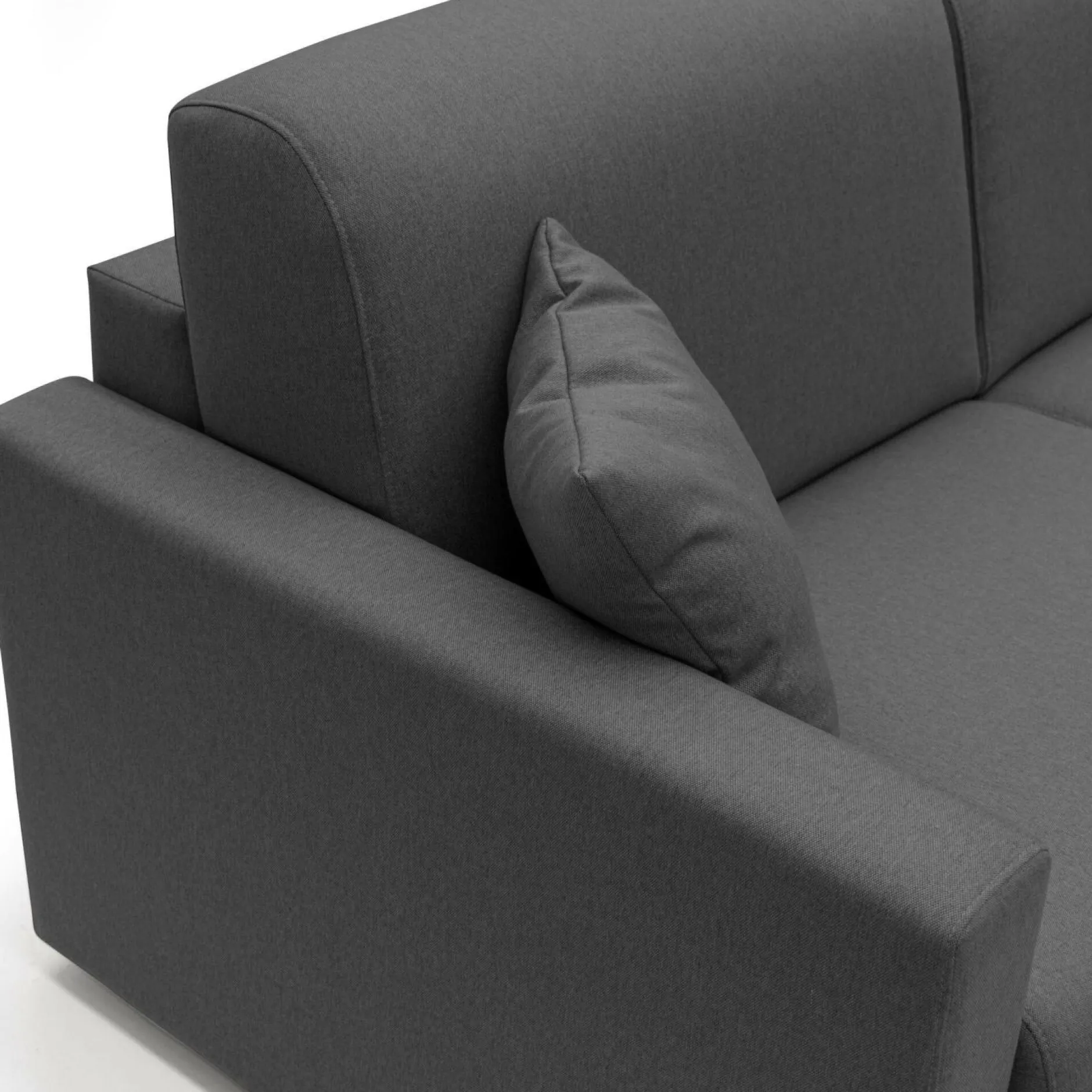 Canapés Droits>Camif Canapé convertible tissu déhoussable Aubin - - Grand 2 places Anthracite