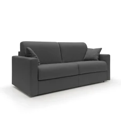 Canapés Droits>Camif Canapé convertible tissu déhoussable Aubin - - Grand 3 places Anthracite